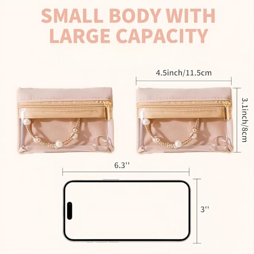 Image of Sichumaria Travel Jewelry Pouches,4PCS Velvet Jewelry storage bags with Zipper Clear Travel Jewelry Bag for Rings Earrings Necklaces