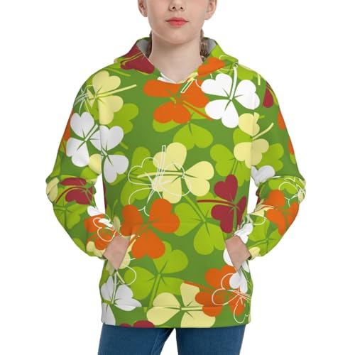 St. Patrick's Day3 Kid Hoodies Boys Sweatshirts Girls Pullover with Pocket