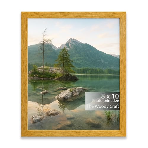 Image of Photo Frame 8x10 inch | Orange Photo Frame For Wall With Simple Bold Look | Wall Photo Frames For Home Decoration | Wooden Frame With Matt Finish | Birthday Photo Frames To Gift Loved Ones