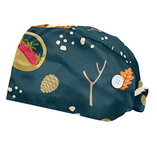 Casquette pour hommes femmes avec motif renard mignon, couvre-chef de travail
