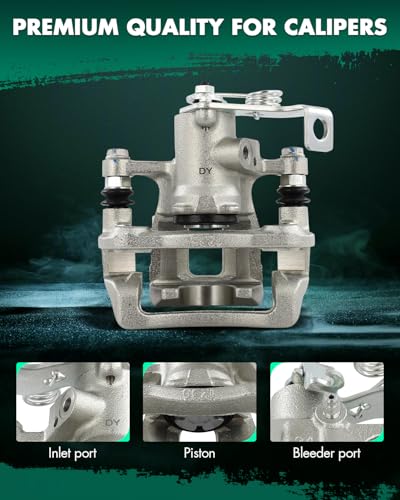 Image of SCITOO 19B6793 19B6792 Rear Left & Right Disc Brake Calipers Assembly w /Bracket for Dodge for Attitude 2012-2014,for Hyundai for Accent 2012-2017