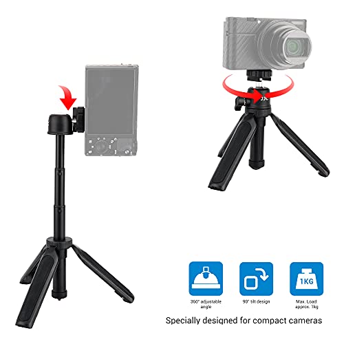 Jjc Vlog Camera Mini Tripod Selfie Stick Stand Desktop Video Live Webcam Handle Grip For Sony Zv-E10 Zv-1 Rx100 Vii Vi Va V Iv A6600 A6500 A6400 A6300 A6100 A6000 Canon M50 G1X G5X G9X G7X Mark Iii Ii #TOP2