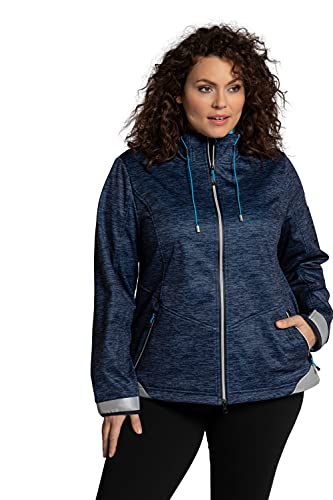 Preisvergleich Produktbild Ulla Popken Damen Softshelljacke Walking Jacke, Mittelgrau Melange, 54