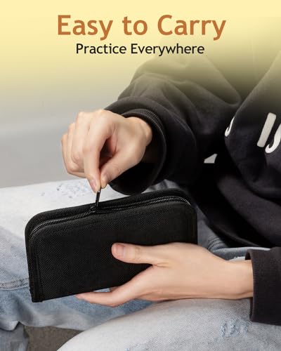 EVENTRONIC Lock Picking Kit, 32-Piece Lock Pick Set with 4 Transparent Training Locks and Manual and Zip Case for Lockpicking, Extractor Tool for Beginner and Locksmith Training(Orange)