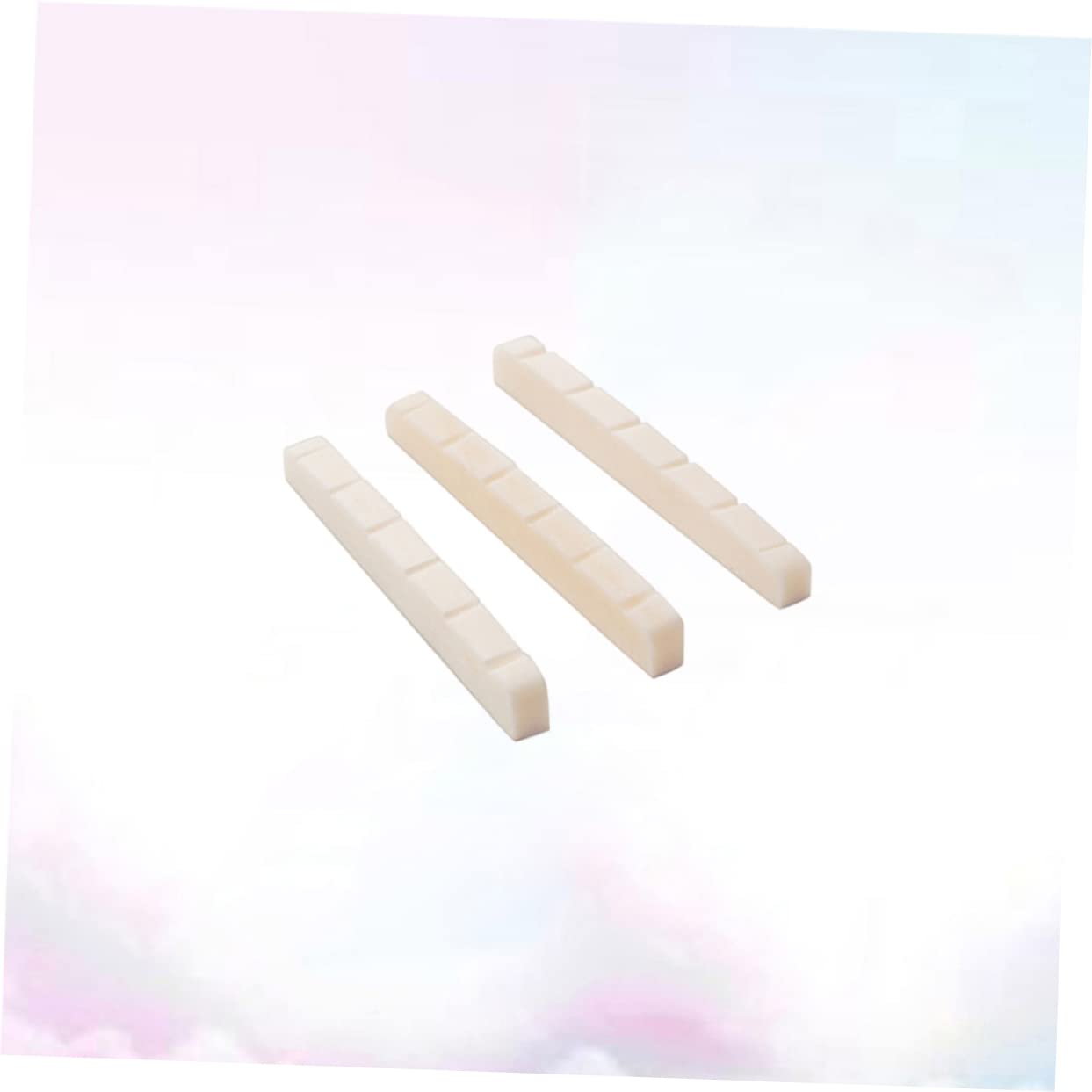 Abaodam Bass Guitar Nut 3pcs Natural Bone Nut for Electric Guitar Pins Easy to Install
