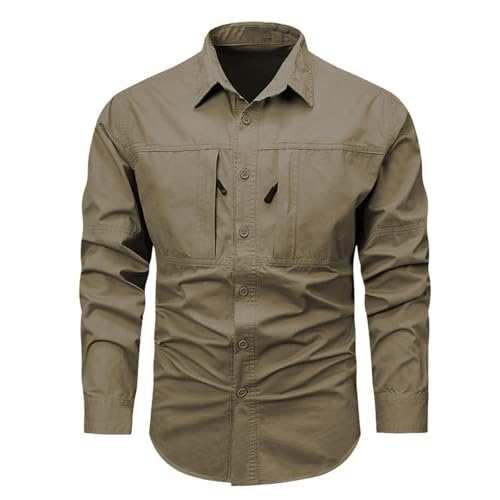 Chemises tactiques militaires homme avec 2 poches boutonnées pratiques