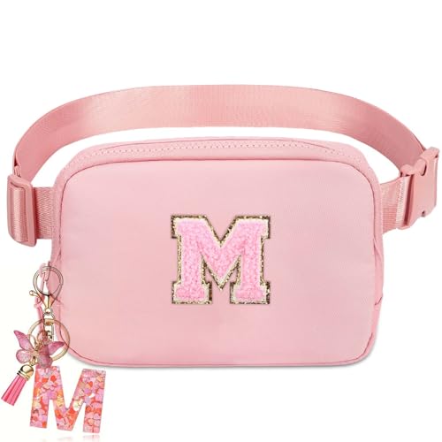 Image of Belt Bag Fanny Pack for Teen Girl Women - Girls Initia Fanny Pack Ages 8-12 Teen Birthday Gifts Small Waist Packs Trendy Kids Fanny Pack M