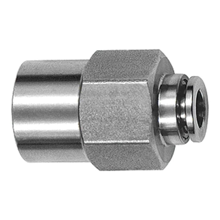 Acoplamiento recto, hexágono exterior, G 1/4 i, para manguera de diámetro exterior de 12 mm, presión de trabajo máx. 20 bares, acero inoxidable 1.4404.