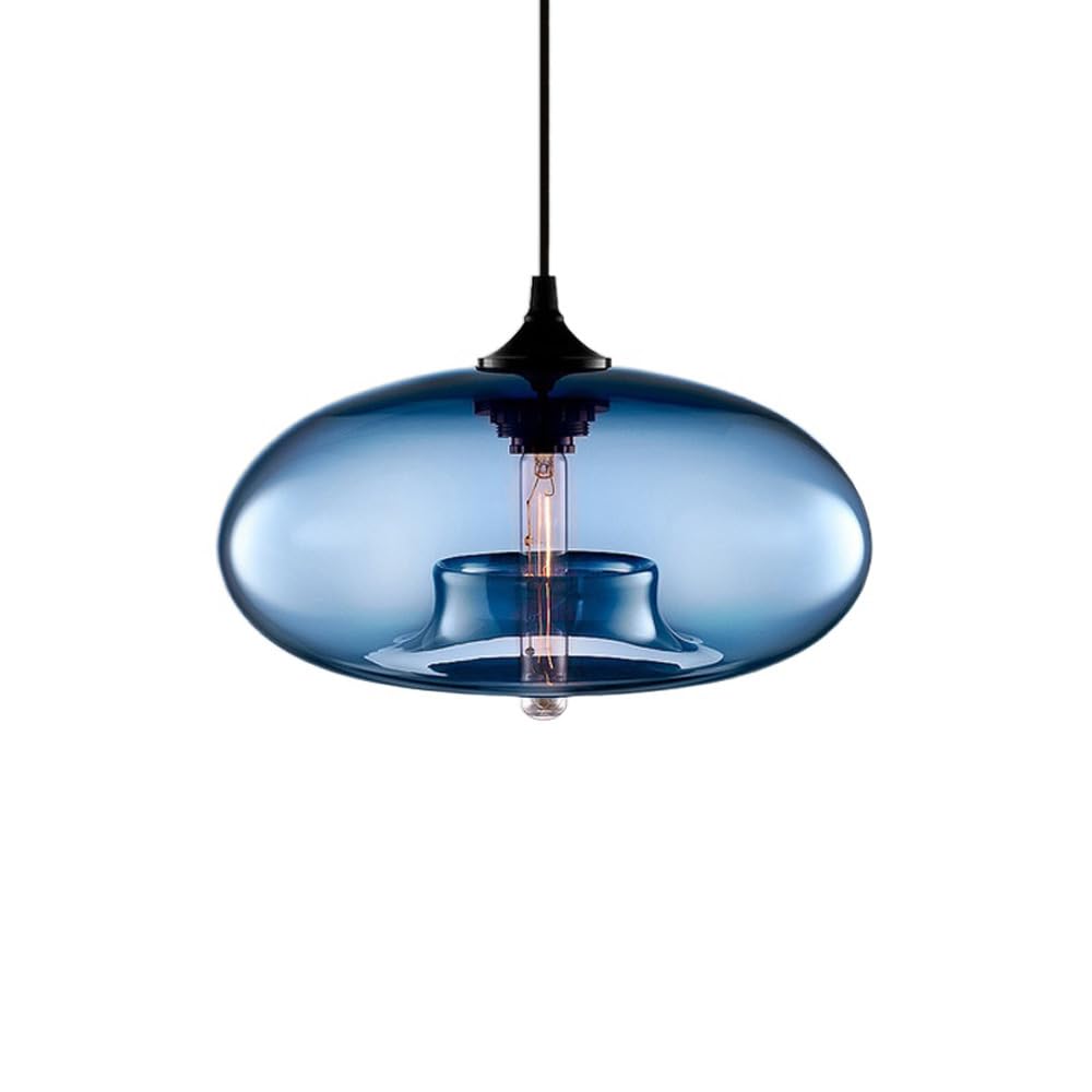 XYBZJP Colored Glass Pendant Lamp Lampshade,E27 Base Single Head Flush Mount Ceiling Chandelier,Nordic Minimalist Style Hanging Light,Dining Room Balcony Corridor Ceiling Light Fixture