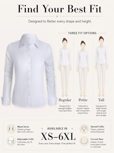 BBIBBI Women Long Sleeve Button Down Work Shirts White Size M - image 5
