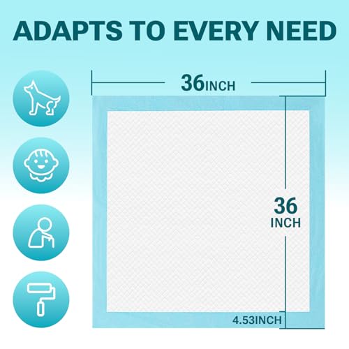 Image of CLEAN SPACES Disposable Bed Pads for Adult 36 inch x 36 inch, Chucks Pads Underpads Bed Liner for Incontinence, Extra Large Puppy Pads / Dog Pee Pads / Wee Wee Pads for Training, XL, 45 Count