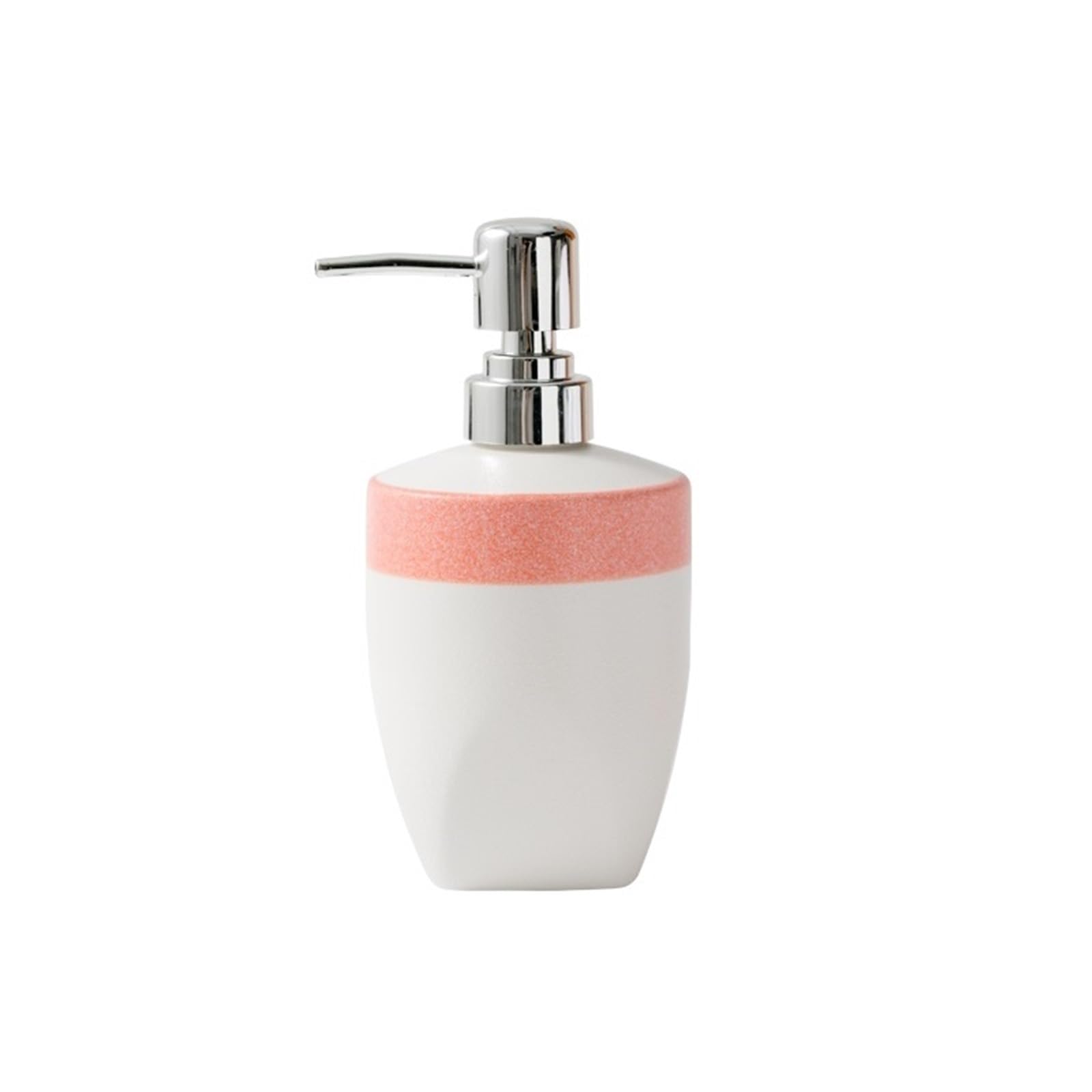 Bathroom 400ml Ceramic Soap Dispenser With Pump Lotion For Bathrooms, Hotels, And Guesthouses Shampoo(Pink)