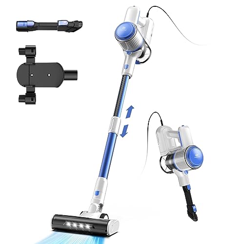 TASVAC Corded Stick Vacuum, 26Kpa 600W Powerful Suction Vacuum Cleaner with LED Floor Head, Lightweight Corded Handheld Vac for Carpet Hard Floor Pet Hair, Bluewhite TASVAC Corded Stick Vacuum, 26Kpa 600W Powerful Suction Vacuum Cleaner with LED Floor Head, Lightweight Corded Handheld Vac for Carpet Hard Floor Pet Hair, Bluewhite