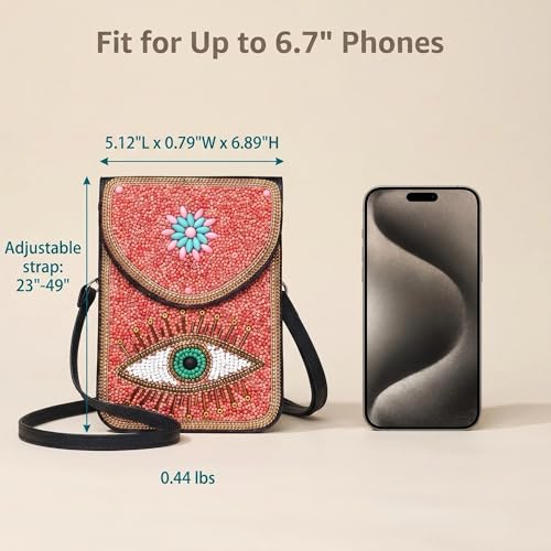 Image of Small Crossbody Bags for Women Designer Cell Phone Bag Boho Shoulder Wallet Purse