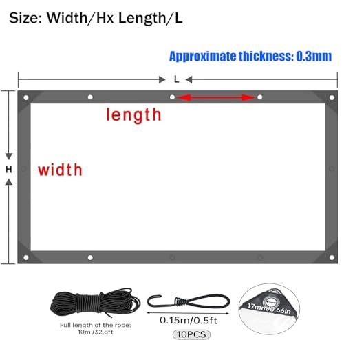 Bâche en PVC imperméable transparente de 0.5mm pour l'aménagement extérieur - 3