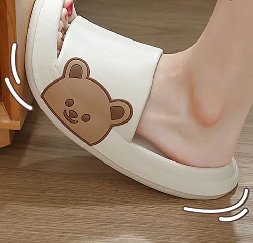 JHTPSLR Kawaii Bear House Slippers for Women Teen Girls Cute Summer Slides Sandals Shower Slippers for Indoor Home Bedroom Outdoor Beach Pool Spa Soft EVA Comfortable Non-slip4