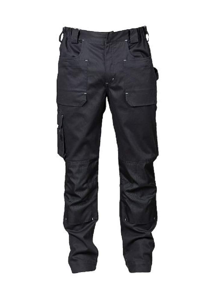 JRC 993732 Mostar Pantalone Uomo Multitasche da Lavoro Misto Cotone Tasche Rinforzi antistrappo Nero