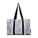 N Gil All Purpose Organizer Medium Utility Tote Bag 3 (White Baseball Black)