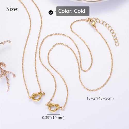 BFF Friendship Knot Infinity Necklace for 2 Best Friend Long Distance Birthday Jewelry Gifts for Her Women Bestie3