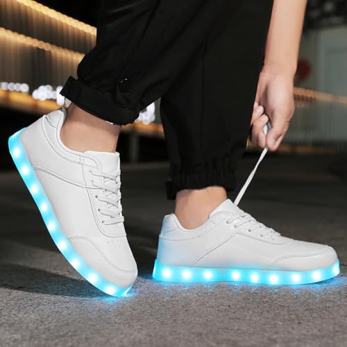 Image of JEVRITE Unisex LED Light Up High Top Sneakers - USB Charging for Women & Men - Couples Shoes