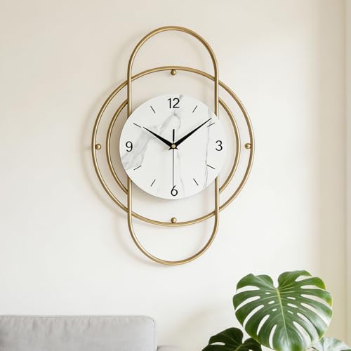 Orologio Da Parete Moderno Dorato, Orologio Decorativo Da 49 Cm