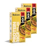 Kaizen Low Carb Keto Spanish Rice -High Protein (20g), Keto Friendly, Gluten-Free, Plant-Based, Made with High Fiber Lupin Flour - 8 ounces (Pack of 3)