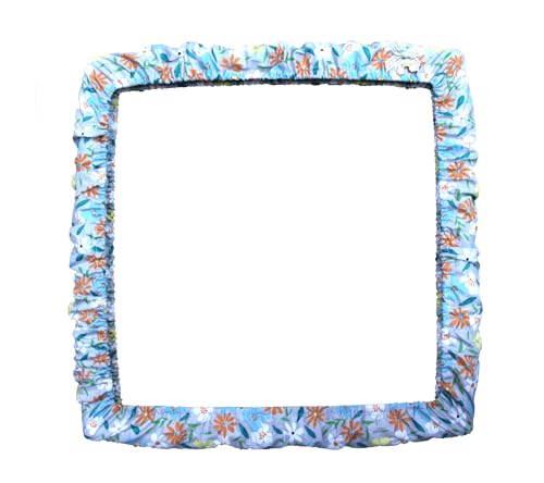 Image of Grime Guard 17x17 for Cross Stitch kit Embroidery Storage 17x17 for Q-Snap Cover for Stitching Project Storage Ideas Cover for Frames Hand Embroidery kit (for Q-Snap 17x17 in) (Floral Print, 17x17)