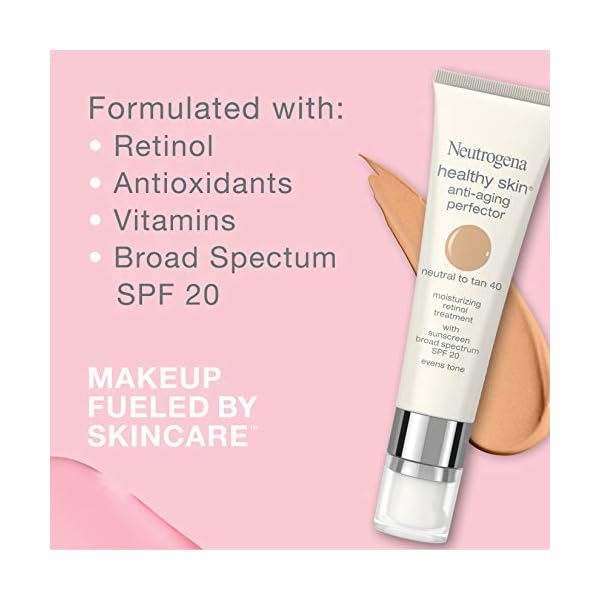 Neutrogena-Healthy-Skin-Anti-Aging-Perfector-Tinted-Facial-Moisturizer-and-Retinol-Treatment-with-Broad-Spectrum-SPF-20-Sunscreen-with-Titanium-Dioxide-30-Light-to-Neutral-1-fl-oz Neutrogena Retinol Treatment and Tinted Facial Moisturizer, Healthy Skin Anti-Aging Perfector with Broad Spectrum SPF 20 Sunscreen with Titanium Dioxide, 30 Light to Neutral, 1 fl. oz