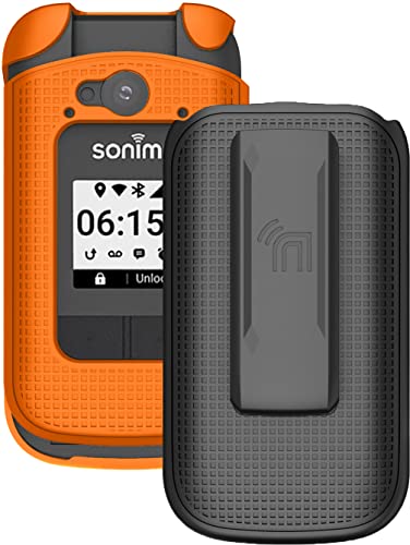 Holster Combo for Sonim XP3plus 4G Flip Phone Case with Belt Clip - Orange - image 1