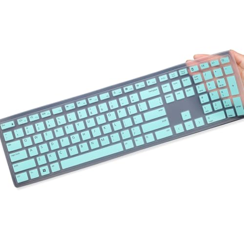Protège-clavier Silicone étanche 2 Pièces - Compatible Clavier Dell KBP, Fin, Antidérapant - Protection Contre éclaboussures, Poussière, Saleté - 3