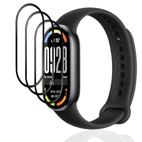 【3枚セット】For Xiaomi Smart Band 10 フィルム YILLIONS 保護フィルム 3D複合材料 高精細度フルサイズ複合材 日本旭硝子素材製 硬度4H 飛散防止 スクラッチ防止 撥水撥油 Xiaomi Smart Band10 液晶保