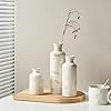 Ceramic Small Vase, Modern Farmhouse Vases for Home Decor, Set of 3 Boho Vases for Living Room, Coffee Table Centerpieces, Entryway, Bedroom, Mantel, Shelf Decor (Distressed White)