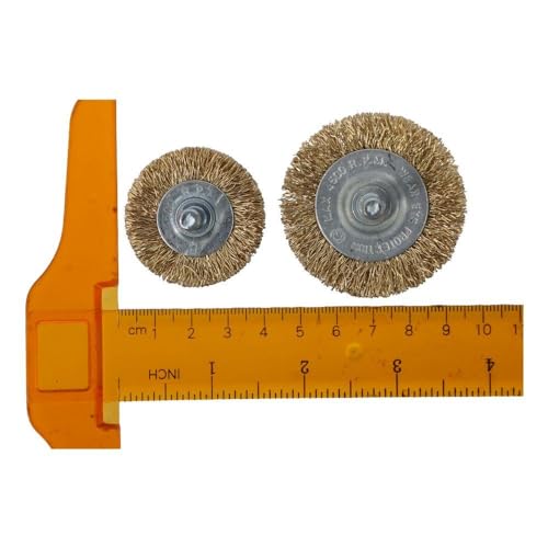 Image of Wheel Brushes 10PCS Rotary Tool Brass Wheel Wire Brush,Wire Wheel Brush Bench Copper,6x50mm Wire Wheel Brush