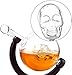 Skull Whiskey Decanter Set with Wooden Base, 2 Skull Glasses Ice Cube Trays - Liquor Dispenser for Liquor, Scotch, Bourbon, Vodka - Perfect Present 850 Milliliter