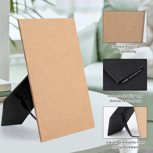 10 Stück Ersatz-Rückwand für Bilderrahmen 5 x 7 Zoll, Schwarz, mit Aufsteller und Scharnieraufhängung, Fotorahmen Rückwand Ersatz für DIY Fotoalben, Kunstbilder, Ideal für Tisch- oder Wanddisplay
