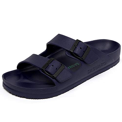 Image of SAGUARO Men's Women's Comfort Double Buckle Sandals Lightweight Adjustable EVA Sandals with Rubble Sole