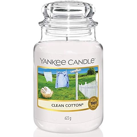 Yankee Candle Clean Cotton Vela Aromática en Frasco Grande Cover