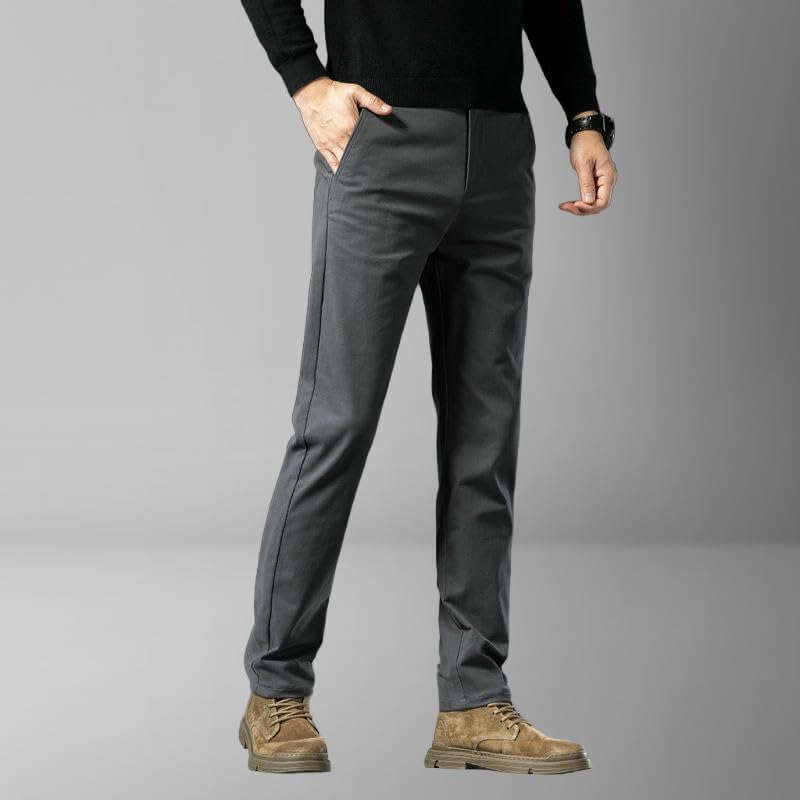 Pantalon décontracté homme automne hiver doublure polaire ample