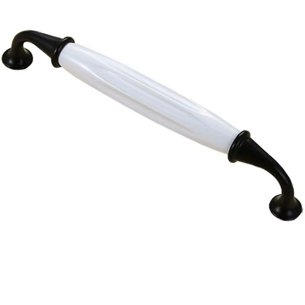 FirstDecor Cabinet Knobs (2pcs)- Classic White Ceramic Vintage Drawer Pulls with Screws,Decorative Antique Cupboard Handles for Furniture, Kitchen, Dresser, Wardrobe, Door, Office