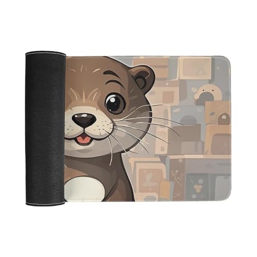 Mouse Pad Cartoon Cute Otter Grande 60 x 30 cm Antideslizante miniatura 3