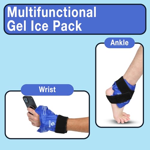 Image of Ankle Ice Pack Wrap for Swelling, Ice Pack for Injuires Reusable Cold Pack Wrap Hot Cold Therapy Ankle Ice Wrap for Sprained Ankles, Achilles Tendonitis