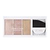 FLOWER Beauty By Drew Barrymore Shimmer + Strobe Highlighting Palette - Glowing Bronzer Powder Kit For Face + Blendable Coverage - Skintones + 3 Enhancing Colors (Strobe Brush) Included - Champagne Shimmer