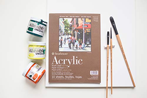 Strathmore Acrylic Paper Pad 9"X12"-10 Sheets -430900 #TOP4