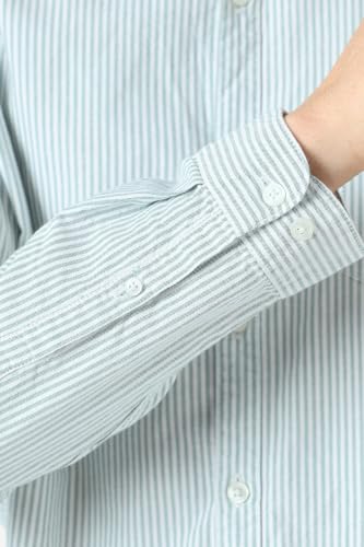 Image of Van Heusen Men's Casual Shirt for Men | Cotton | Stripe | Slim Fit | Full Sleeves |