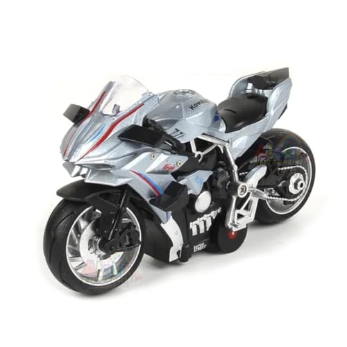 Image of Police Motorcycle Toy - Pull Back Motorcycle Toys, Tiny Gift with Music Lighting, Latte Motorcycles Toy for Kids Boys Age 3-8 Year Old [Multicolor] (Ninja - H2R-Multicolor)