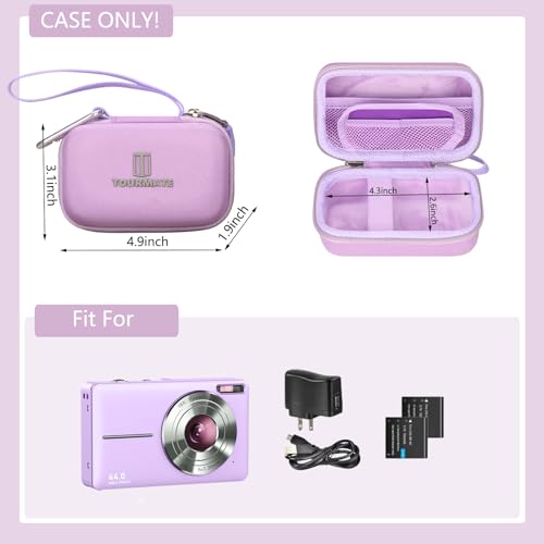 Maletín rígido para cámara digital Tourmate morado miniatura 5