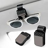 Bailtouk 2 Stück Brillenhalter für Auto Sonnenblende, Aufsteckbar Sonnenbrillenhalter Auto, Universal Sonnenbrillen Halterung Auto Visier Brillenhalter für Auto, Sonnenblende Universal (Schwarz