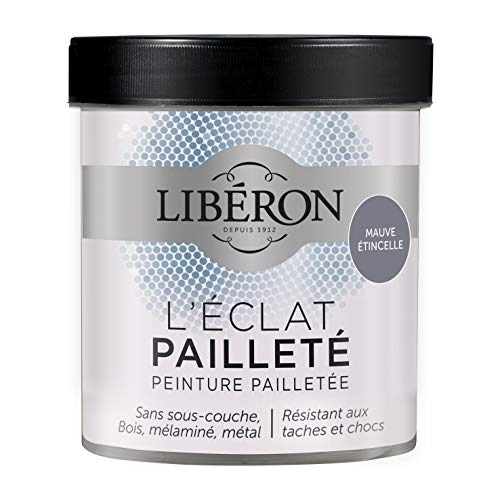 Libéron Peinture décorative L'éclat Pailleté, Mauve Étincelant, 500ml