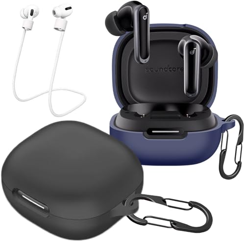 easyBee�P�[�X Soundcore P40i�[�d�J�o�[�Ή� �L�[�`�F�[��2�ƕ����h�~�X�g���b�v2�t�� �\�t�g���L�b�h�V���R�� �����^�ϏՌ��ی�L�b�g - �u���b�N�ƃu���[