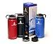 Liquid Savvy 32 oz Insulated Water Bottle with 3 lids - Stainless Steel, Wide Mouth Double Walled Vacuum Insulated Bottle for Hot and Cold Beverages